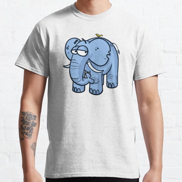 Elefante y pájaro Camiseta clásica