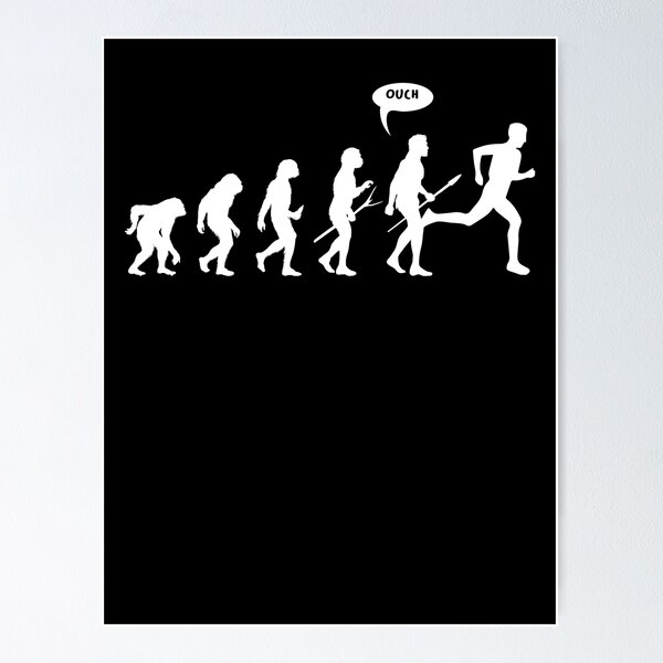 Artikelvorschau, Evolution läuft lustiger Mann entworfen und verkauft von Catcrea.