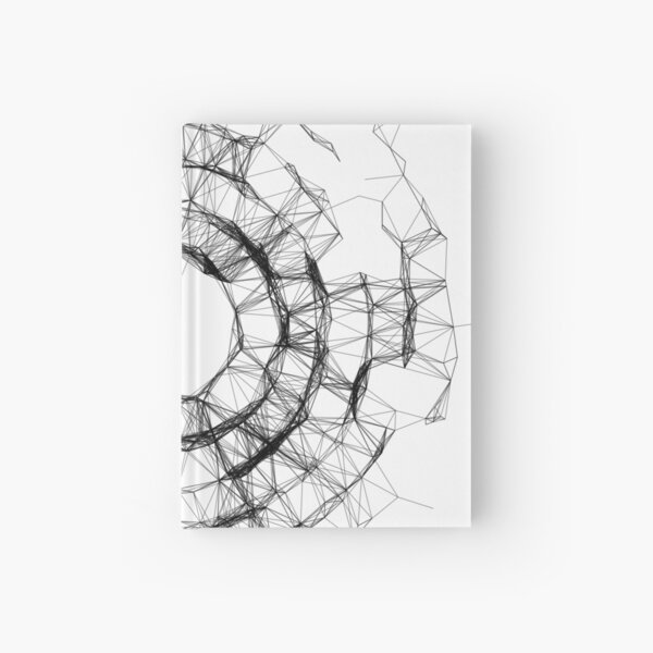 Spiral Shaped Line Attraction Geometric Design Hardcover Journal