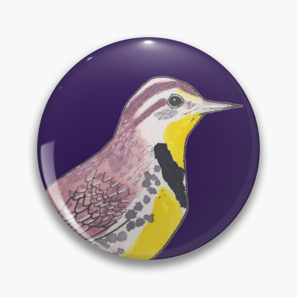Item preview, Eastern Meadowlark bird species watercolor bird art designed and sold by TheWaterBirds.