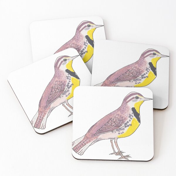 Item preview, Eastern Meadowlark bird species watercolor bird art designed and sold by TheWaterBirds.