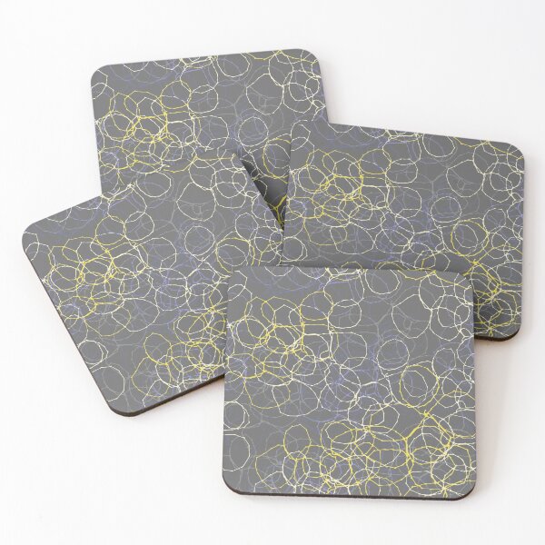 Item preview, Grey & Yellow Stitched Circles designed and sold by ZoeChapman.
