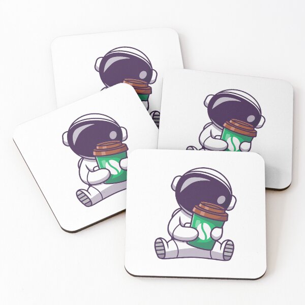 Item preview, Cute Astronaut Holding Coffee Cup designed and sold by YousfiYs.