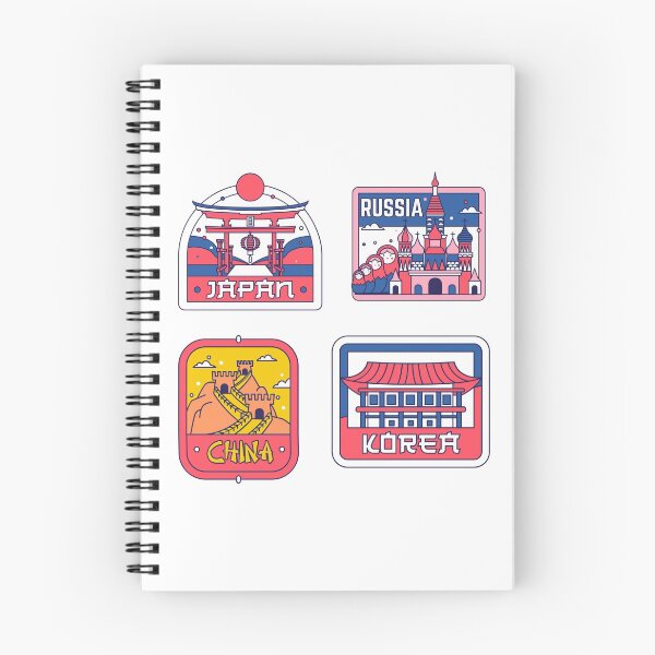 Item preview, Asia solo travel globe trotter stamp of Japan, Russia, China, and Korea designed and sold by sun-shadoww.