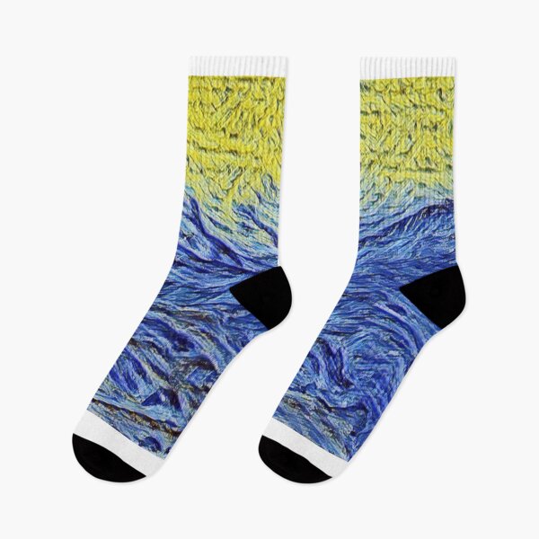 Item preview, A mountain stream. Van Gogh starry night style painting- Artistic scene to enjoy designed and sold by Inspire-me-CYK.