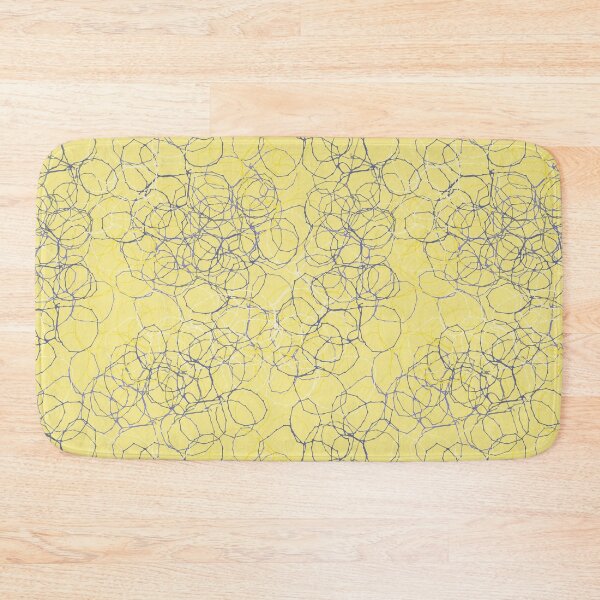 Item preview, Yellow & Grey Stitched Circles designed and sold by ZoeChapman.