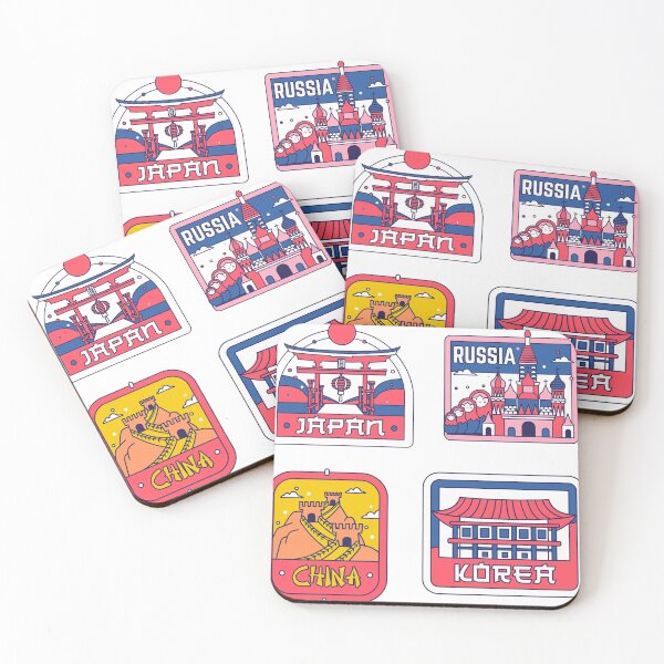 Item preview, Asia solo travel globe trotter stamp of Japan, Russia, China, and Korea designed and sold by sun-shadoww.