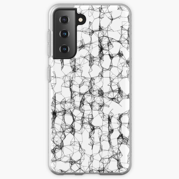 Contemporary Square Grid Line Attraction Geometric Design Samsung Galaxy Soft Case