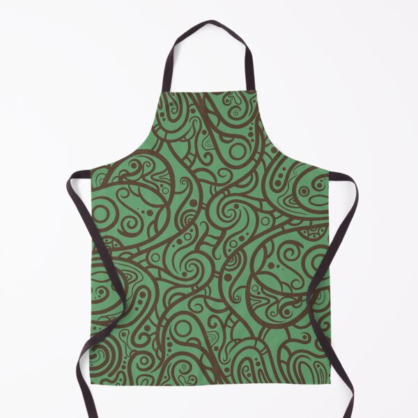 Item preview, Green abstract lines swirl designed and sold by MinEkkoArt.