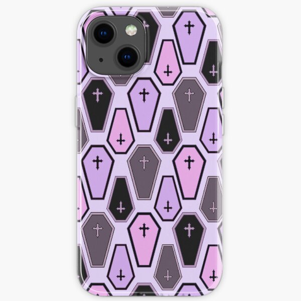Pastel Coffin Pattern iPhone Soft Case