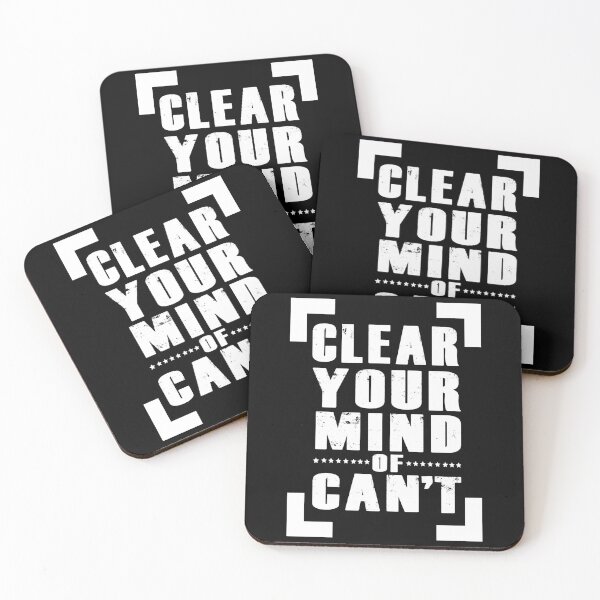 Item preview, Clear Your Mind of Can't Typography designed and sold by Valuential.