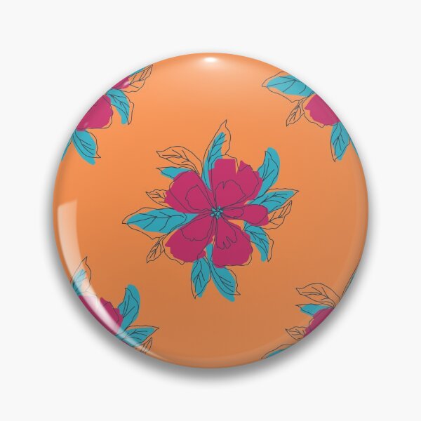 Item preview, Pink and Blue Floral (orange) designed and sold by MadeByAbs.