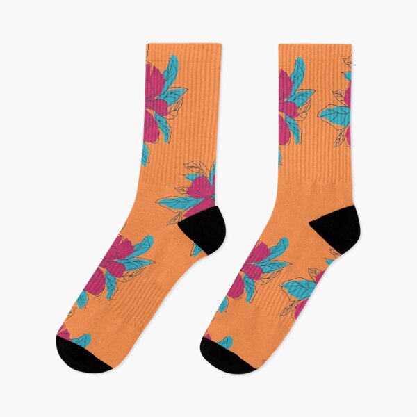 Item preview, Pink and Blue Floral (orange) designed and sold by MadeByAbs.