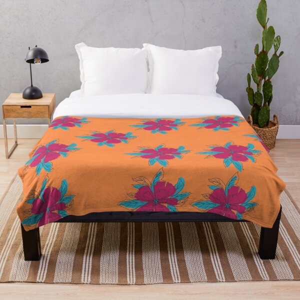 Item preview, Floral rosa y azul (naranja) designed and sold by MadeByAbs.