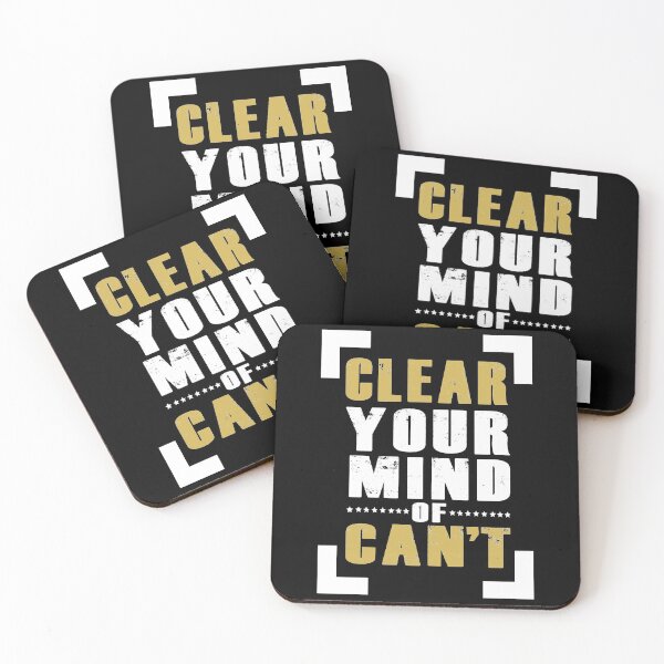Item preview, Clear Your Mind of Can't Typography designed and sold by Valuential.