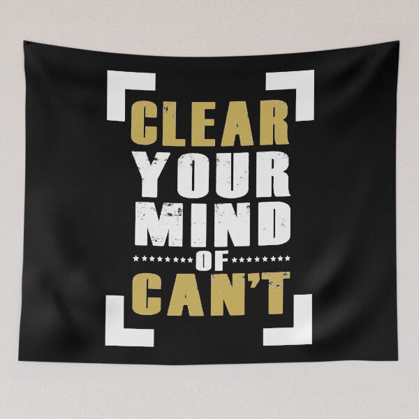 Item preview, Clear Your Mind of Can't Typography designed and sold by Valuential.