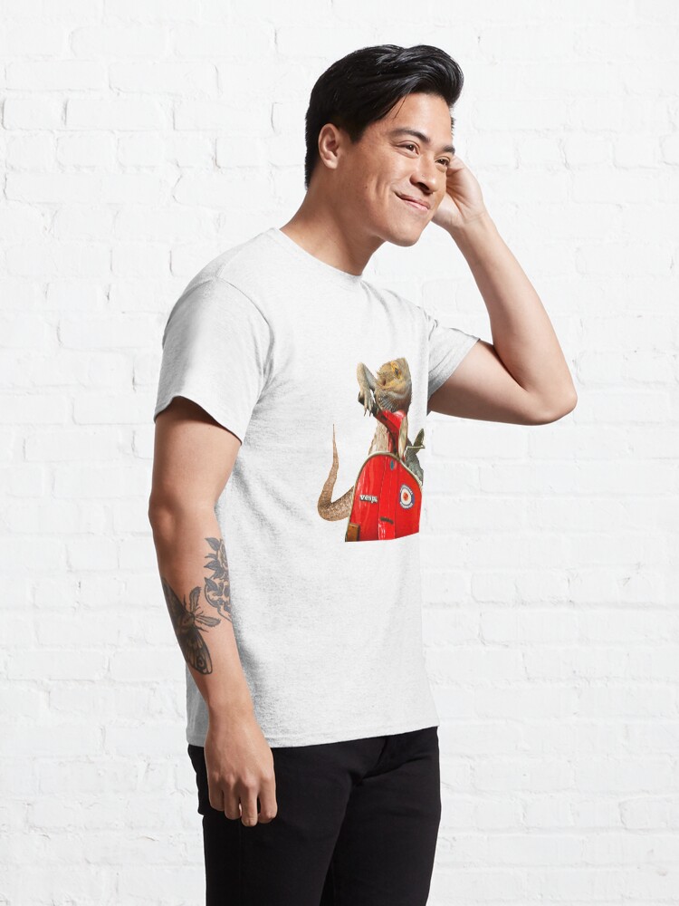 Alternate view of Born To Be Wild - Bearded Dragon On A Vespa Classic T-Shirt