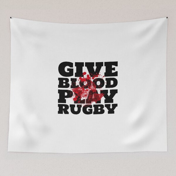 Item preview, Give Blood Play Rugby designed and sold by Minimalist Quotes and Sayings.