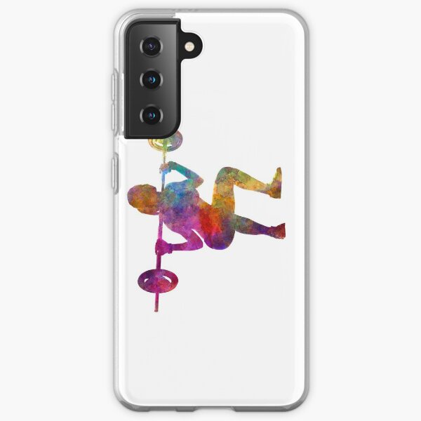 Body building woman isolated Samsung Galaxy Soft Case