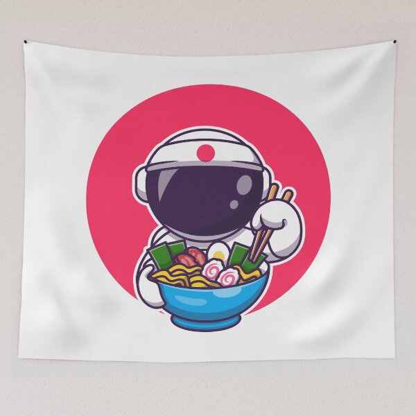 Item preview, Cute Astronaut Eat Ramen designed and sold by YousfiYs.