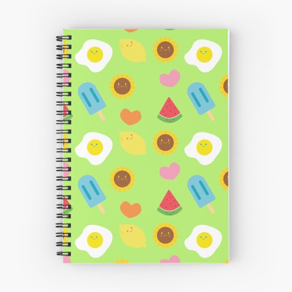 Item preview, Pack of extra small cute sunflowers, sunny side up, lemon, loves / hearts, blue ice cream, and watermelon doodle designed and sold by WinterBon.