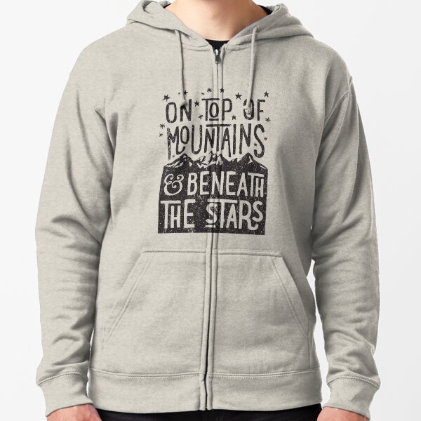 On Top Of Mountains Zipped Hoodie