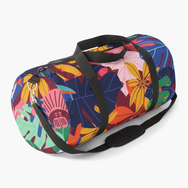 Item preview, Bright Colorful Tropical Jungle Animals Pattern - Chameleon Toucan Lemur Tarantula Python Boa Snake designed and sold by WonderWear.