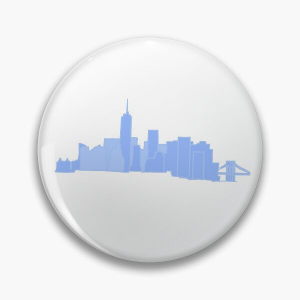 Item preview, nyc skyline light blue designed and sold by feliciadesigns.