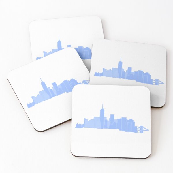 Item preview, nyc skyline light blue designed and sold by feliciadesigns.