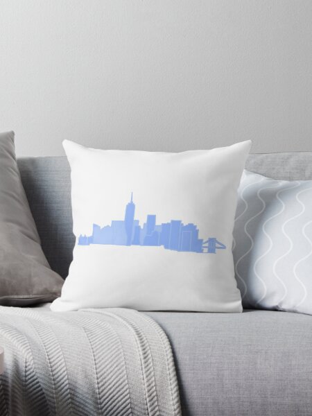 Item preview, nyc skyline light blue designed and sold by feliciadesigns.