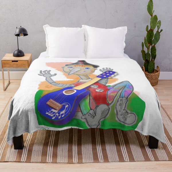 Item preview, Playing Wood PINOCCHIO with Blue Guitar (Original Drawing by ACCI) designed and sold by VanyssaGraphics.