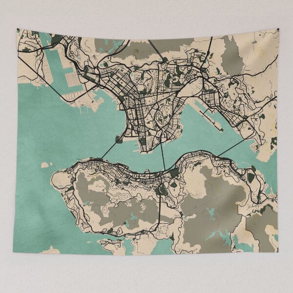 Item preview, Hong Kong City Map - Vintage designed and sold by deMAP.