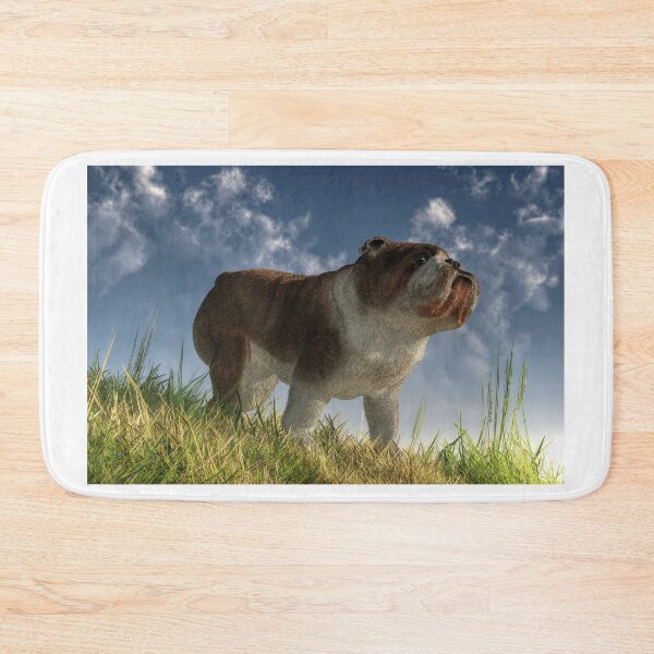 Item preview, English Bulldog on a Grassy Hill designed and sold by Daniel Eskridge.