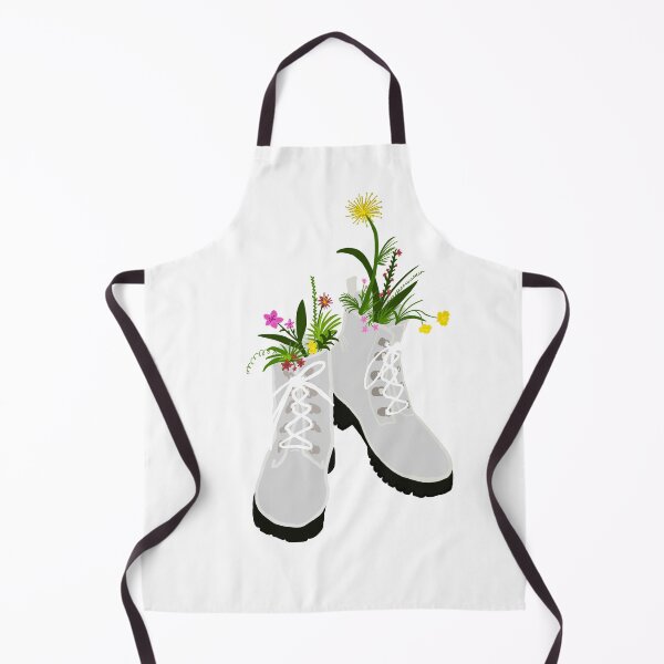 Item preview, White boots with flowers designed and sold by blejsart.