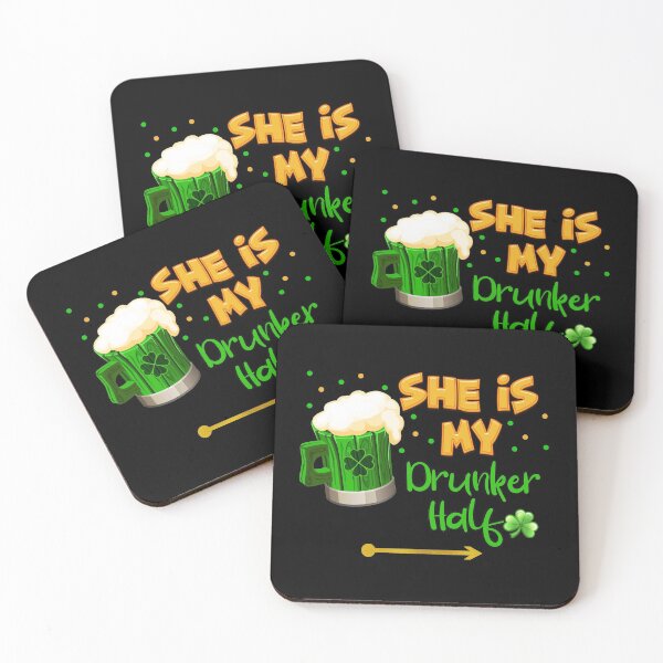 Item preview, She's my Drunker Half St. Patrick's Day Couple Matching designed and sold by Nzgiftsandmore.
