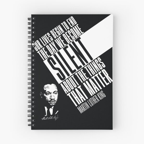 Item preview, Martin Luther King, MLK Jr. Quotes, Black History - Empowerment - Black Lives Matter '... Silencio sobre las cosas que importan ...' designed and sold by graphicjunction.