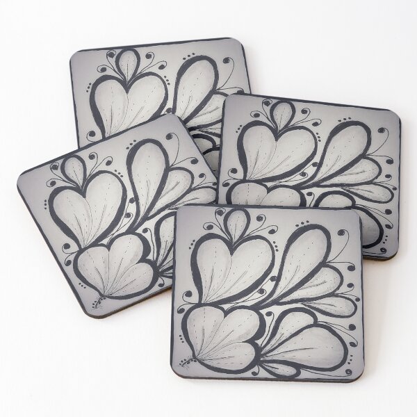 Item preview, Zentangle art using a flowery tangle designed and sold by J Rier Photography.