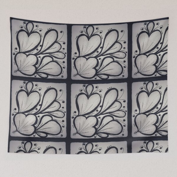 Item preview, Zentangle art using a flowery tangle designed and sold by J Rier Photography.