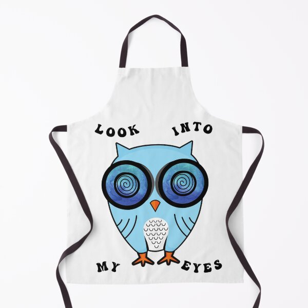 Item preview, Look Into My Eyes Funny Hypnotic Owl Blue Bird designed and sold by BrokenUnicorn.