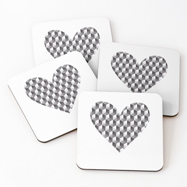 Item preview, Heart of Steel Geometric Design Valentines Day designed and sold by aliciab013.