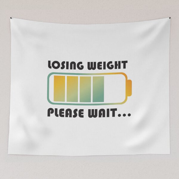 Item preview, LOSING WEIGHT PLEASE WAIT Weight Loss Loading Bar Fitness Motivation  designed and sold by Drago Art.