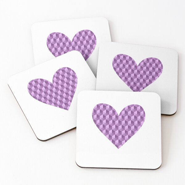 Item preview, Purple Heart Geometric Design Valentines Day designed and sold by aliciab013.