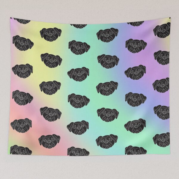 Item preview, Pattern Of Black Pug Face designed and sold by THISPUGVIBE.