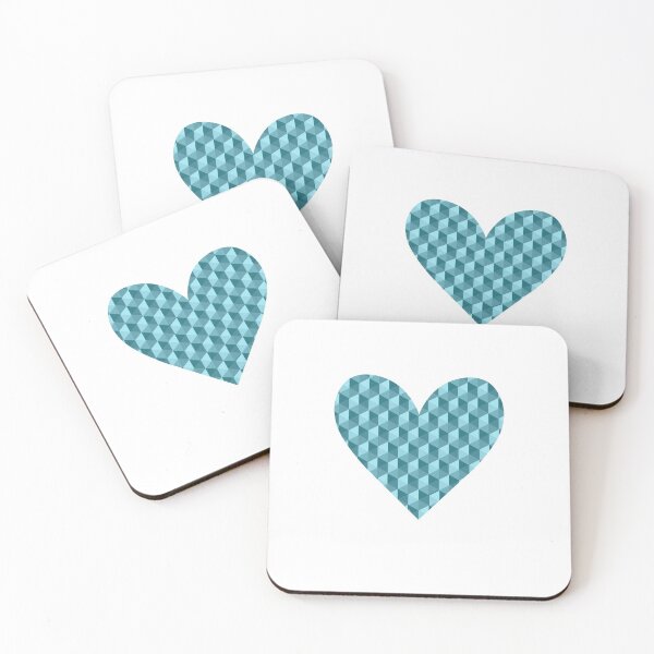 Item preview, Teal Heart Geometric Design Valentines Day designed and sold by aliciab013.
