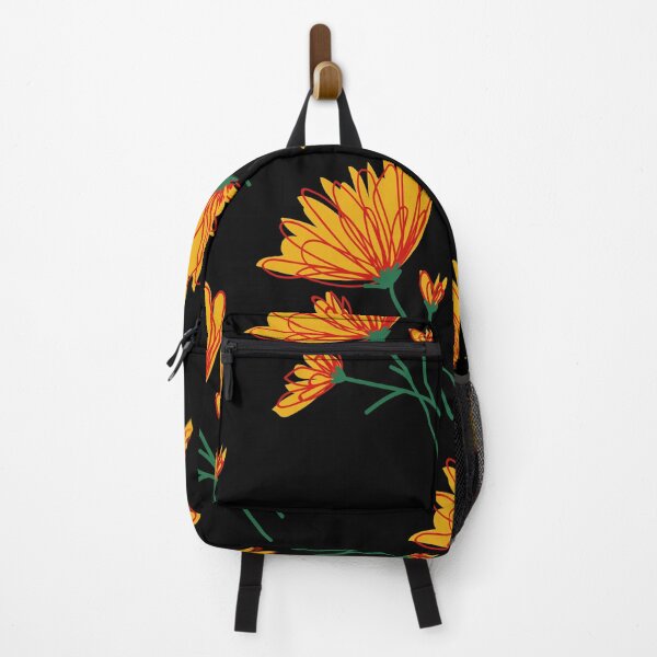 Item preview, Red and Yellow Floral (Black) designed and sold by MadeByAbs.