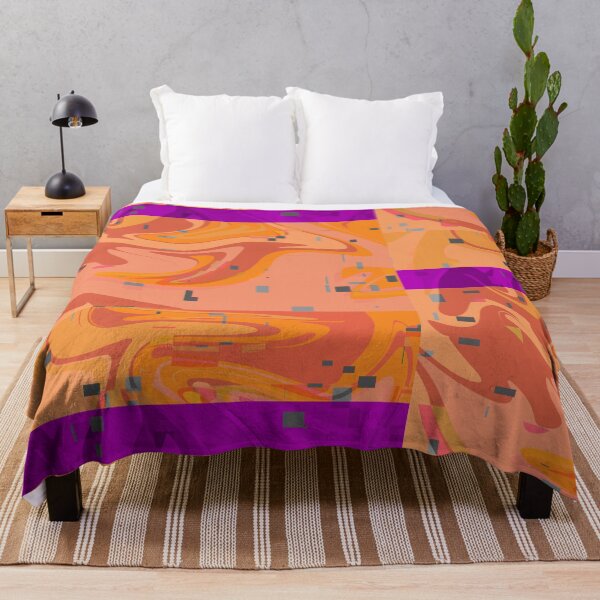 Aperçu de l'œuvre Art funky des années 70 Glitchy Orange créée et vendue par toohot2trot189.