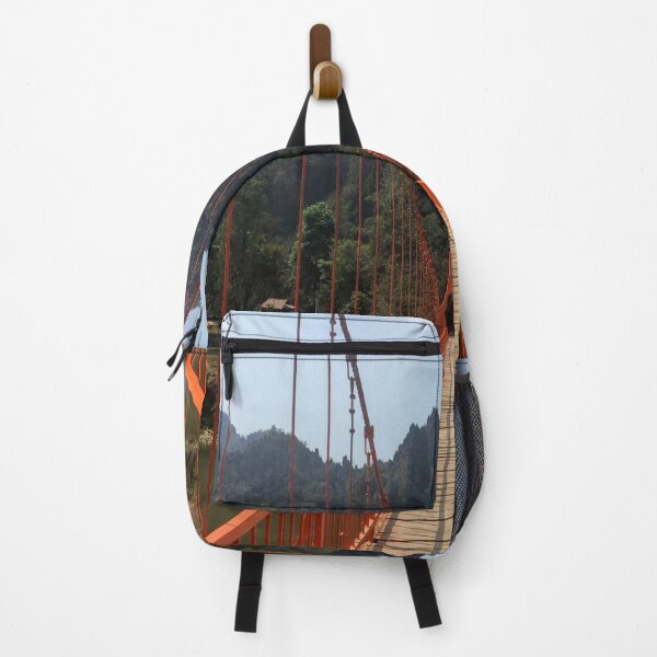 Item preview, Orange Bridge With Mountains - Landscape Laos designed and sold by Travelforever.
