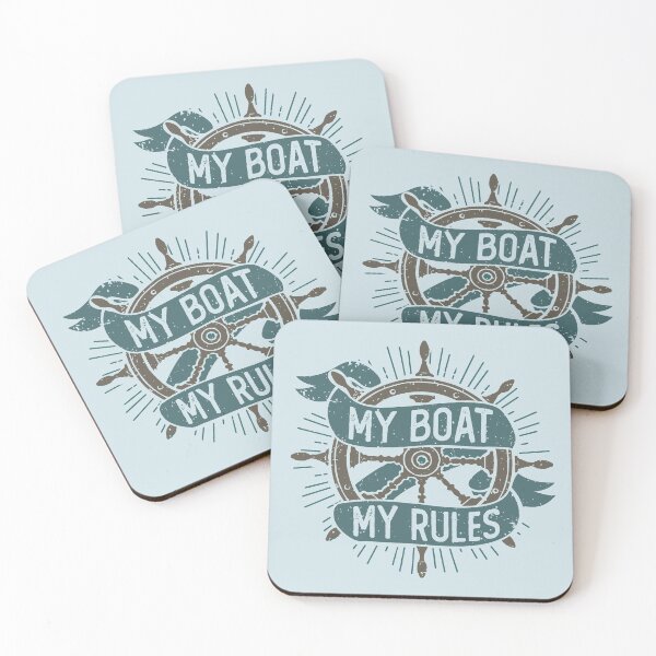 Item preview, My Boat My Rules Funny Boating Lover Pontoon Boat Captain Humor Gift for dad husband grandpa designed and sold by alenaz.