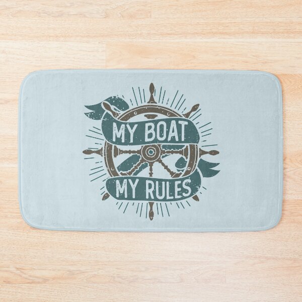 Item preview, My Boat My Rules Funny Boating Lover Pontoon Boat Captain Humor Gift for dad husband grandpa designed and sold by alenaz.