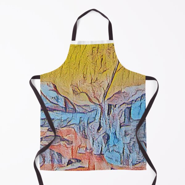 Item preview, Summer Mountain Landscape picture. Van Gogh style painting Yellow designed and sold by Inspire-me-CYK.